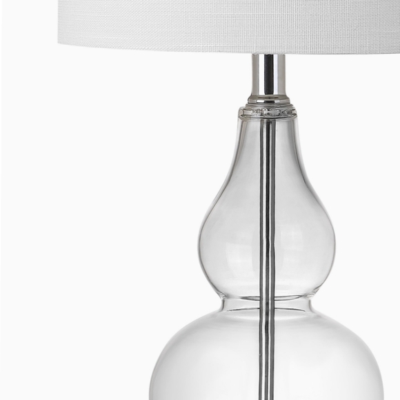 Jonathan Y NWT Anya Double Gourd Glass Table Lamp JYL1028E 20.5"H - Picture 5 of 8